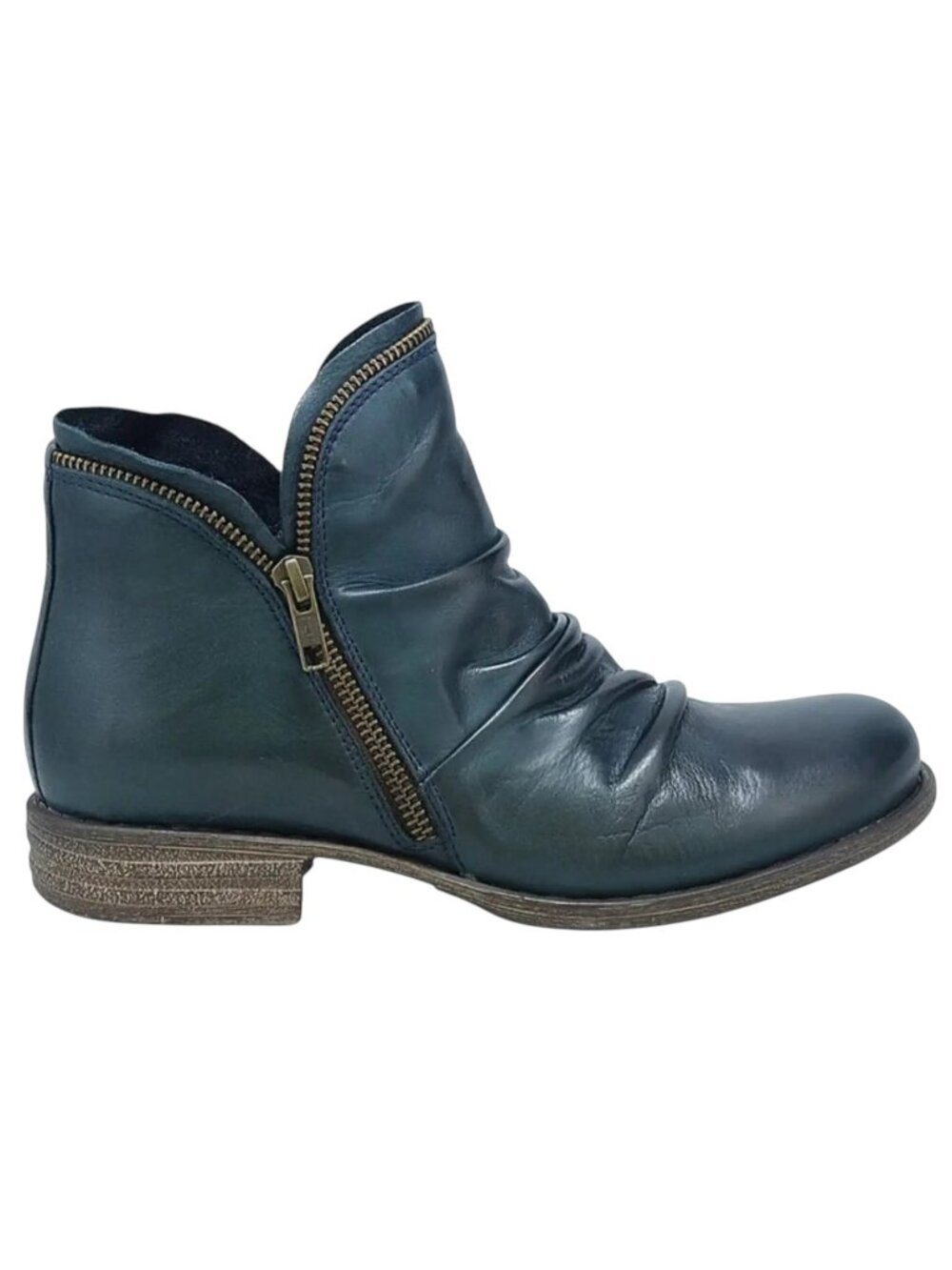 New with Box Miz Mooz Luna Boots Booties 40 Ocean Blue Retro Zip
